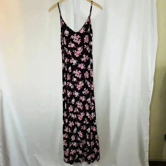 Loft Size12 Dress Floral Romantic Spaghetti Strap Maxi Dress Casual Rayon - Picture 1 of 10